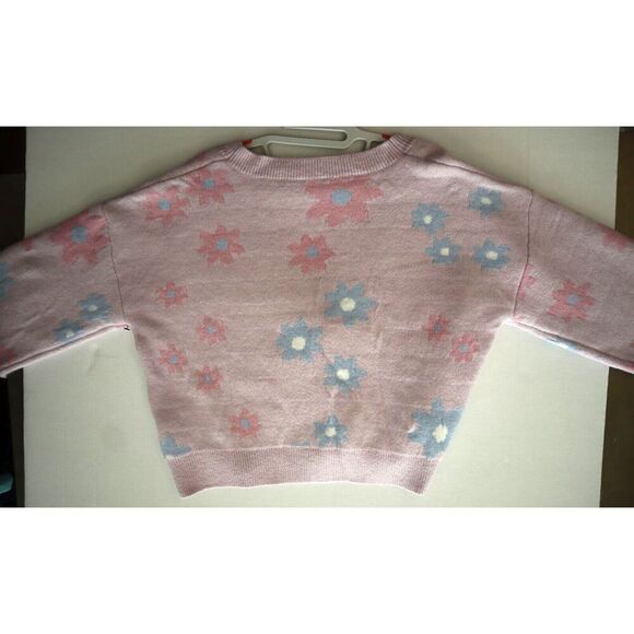 For Love & Lemons Women's Sz Large Lavender Puff Sleeve Willow Cropped Sweater - Picture 11 of 11